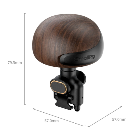 SmallRig 6047 - okrągły, drewniany uchwyt boczny